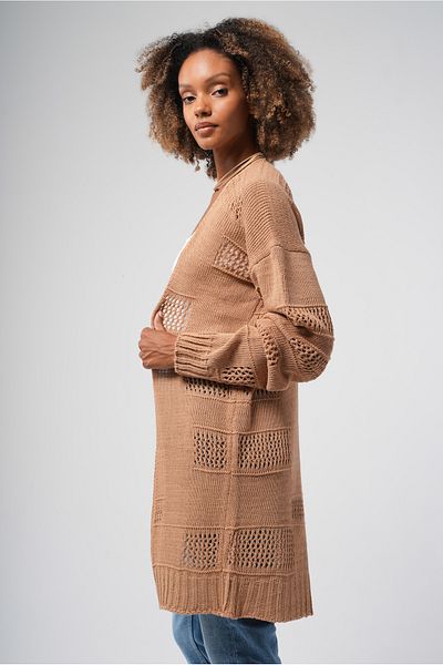 Hopoi Women's Openwork Knitwear Cardigan
