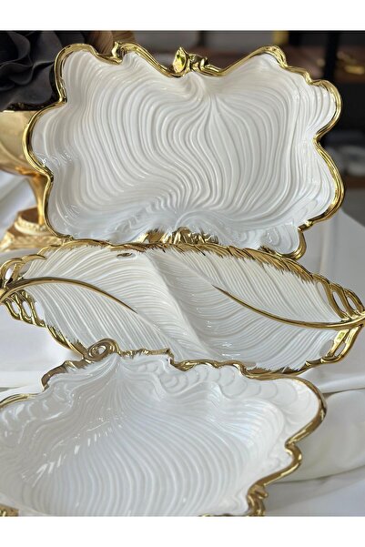 MD MİMOZA DEKOR Albero Service Presentation Set 3 Pieces