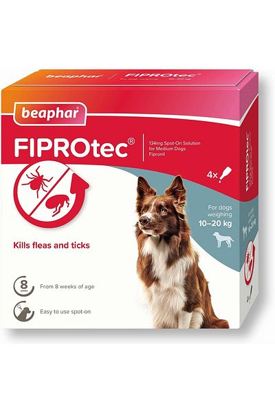 Beaphar Fiprotec for Medium Dog - 4 Pipettes