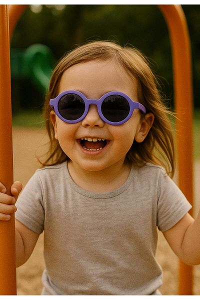 Lexi Bella Kids Sunglasses Purple Round Frame Uv 400 Protection Ce Certificated Children Sunglasses