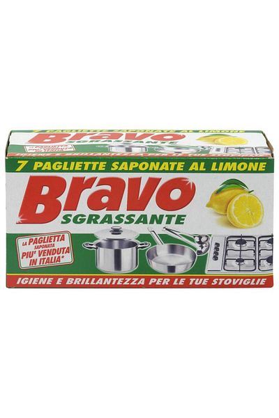 Bravo STAINLESS STEEL DETERGENT SPONGES 7PCS