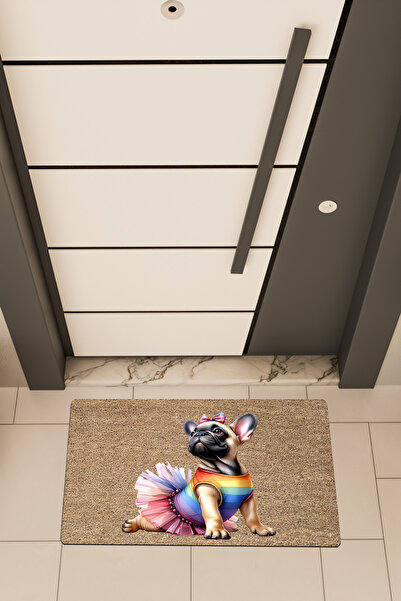 Dormot Home Imprimare digitală de înaltă calitate, pug maro în rochie colorat...