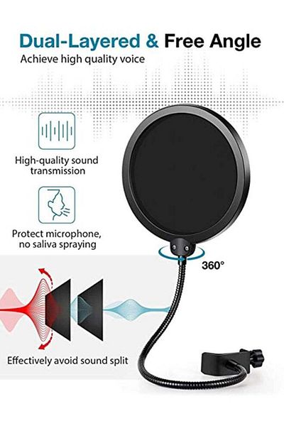 COOYA Professional Condenser Audio Streaming Kit Black/Gold