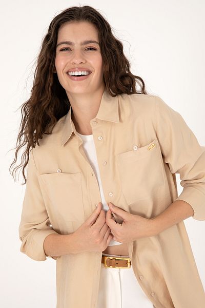 U.S. Polo Assn. Cămașă cu mânecă lungă Stone pentru femei 50299571-VR049