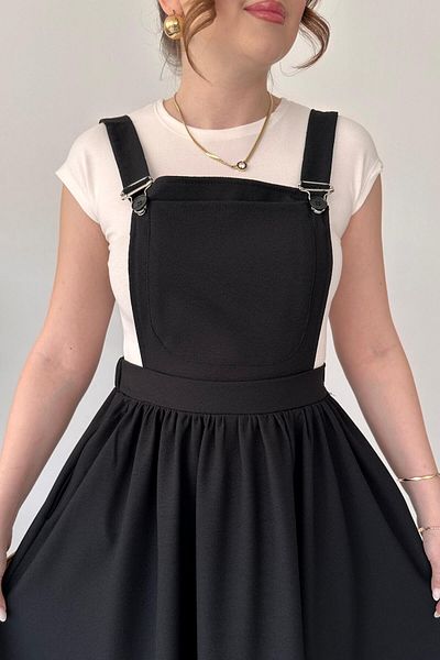 MaziButik Rochie Salopet evazată neagră