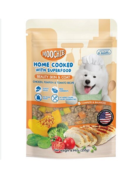 MOOCHIE طعام كلاب منزلي الصنع - للعناية بالبشرة والفراء - وصفة الدجاج واليقطي...