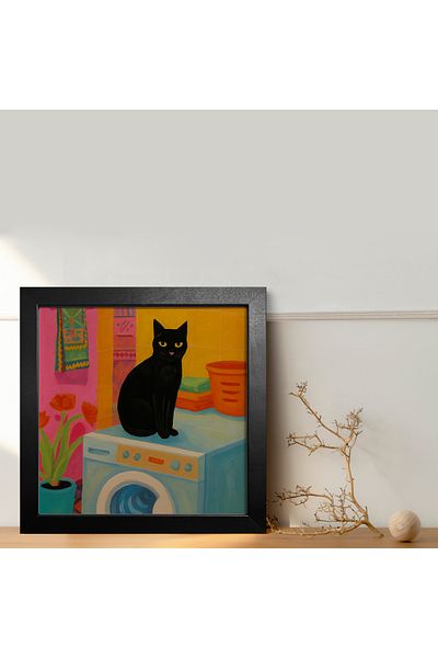 HOMEPACK Pictură pătrată cu un singur cadru din lemn Pictură poster pătrată dintr-o bucată KTC/051