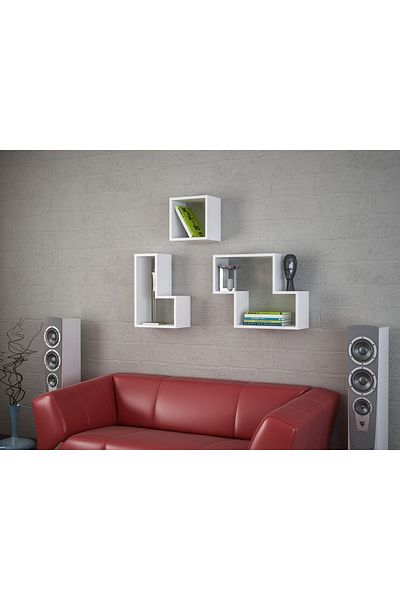 UnicUtil Wall Shelf, UnicUtil, 80 x 20 x 75 cm, White