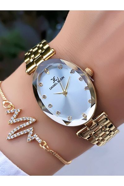 Daniel Klein New Season Original 2 Years Warranty Steel Cord Women's Watch Bracelet Gift Dk989Er5406