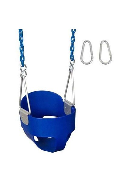 huitich Baby Swing Seat Baby Toddler For Kids Activities Seat Complete Set Blue