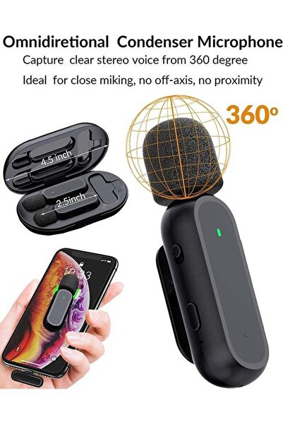 Arabest Dual Wireless Microphone Lavalier Lapel Mics for Clip On Wireless Phone Microphone