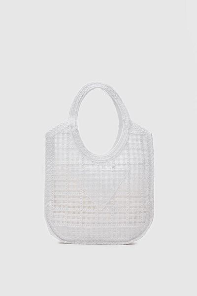 Honorius Women's Large Size White Macrame Bag