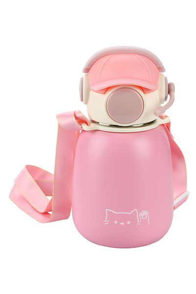 Emofom Gamer Thermos Flask 500 ml Stainless Steel Water Bottle with Straw Children's Water Bottle