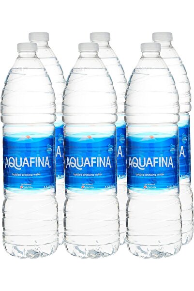 aquafina مياه شرب معبأة، 1.5 لتر، عبوة من 5+1