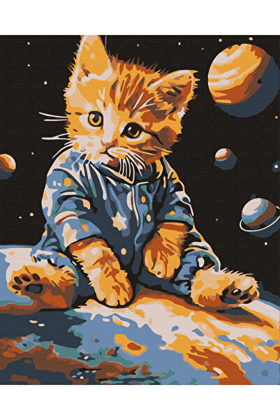 İZSA HOBİ Sayılarla Boyama Hobi Seti 40x50 Çerçeveli Numaralı Tuval Fırça Boy...