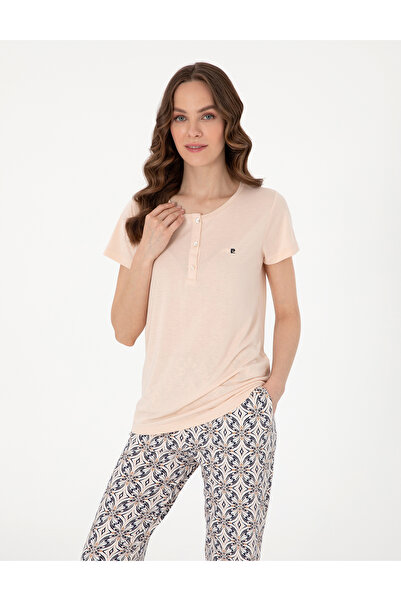 Pierre Cardin Bej Kısakollu Pijama Takımı 50318971-VR011