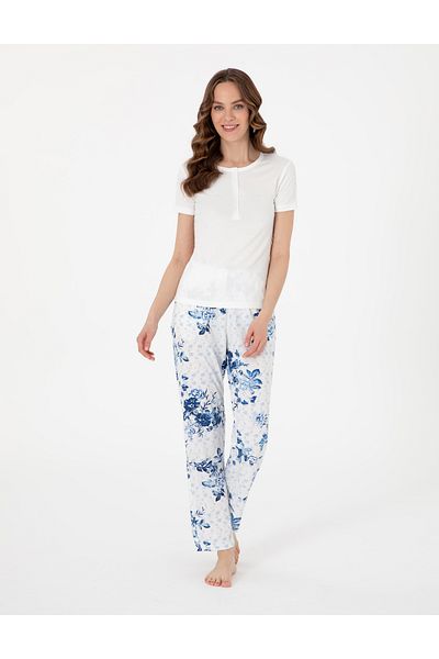Pierre Cardin White Short Sleeve Pajama Set 50318991-Vr013