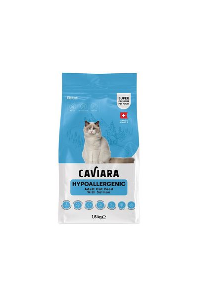 Caviara Hypoallergenic with Salmon Dry Cat Food - 1.5 kg