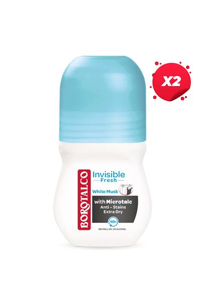Borotalco X2 - BOROTALCO DEO ROLL ON 50ML 48H INVISIBLE FRESH