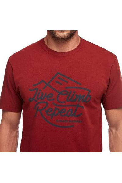 BLACK DİAMOND BLACK DIAMOND - Men's Live Climb Repeat T-Shirt S Red Oxide