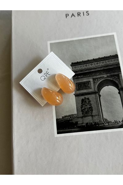 shop Transparent Nude, Needle Part Silver Acrylic Beach Earring
