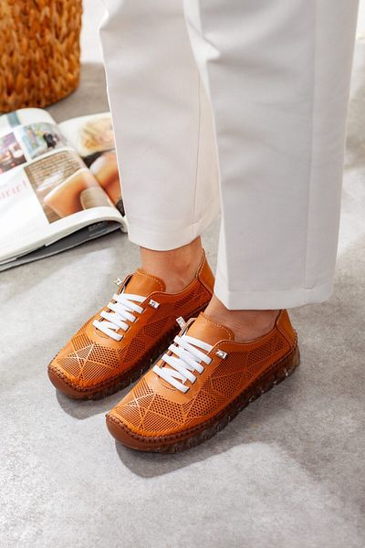 DERİMİSS Women's Genuine Leather Esktra Comfortable Casual Shoes
