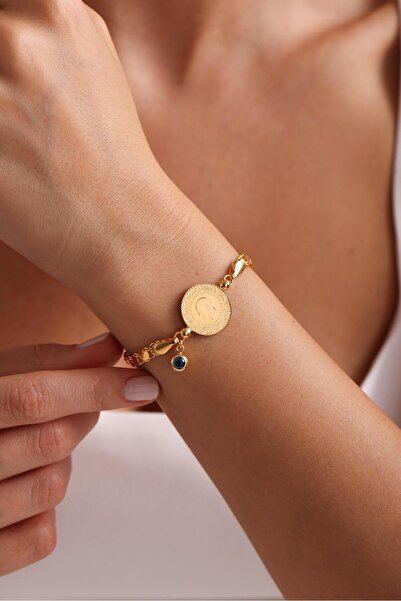 Tufanlar Kuyumculuk 14 Ayar Pullu Çeyrekli Bileklik