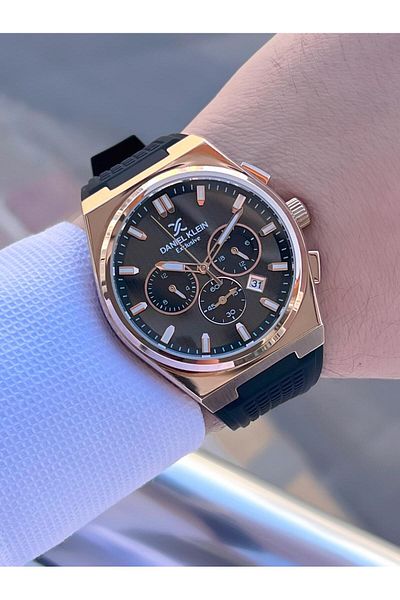 Daniel Klein Silicone Cord Internal Functions Active 2 Years Warranty Men's Watch Fg.Dk10676.6