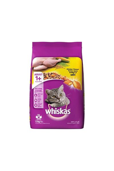 Whiskas Chicken Flavour Adult Dry Cat Food - 1.2 Kg