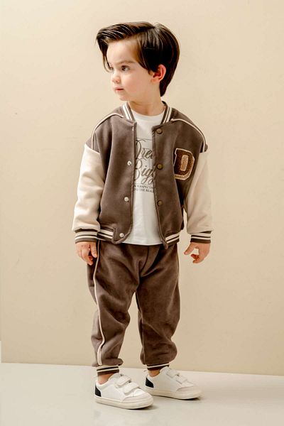 JNF kids Baby Boy & Children's Trousers with Rubber Triple College Set