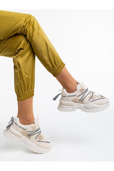 Kalapod Pantofi sport dama bej deschis din material textil Nithya