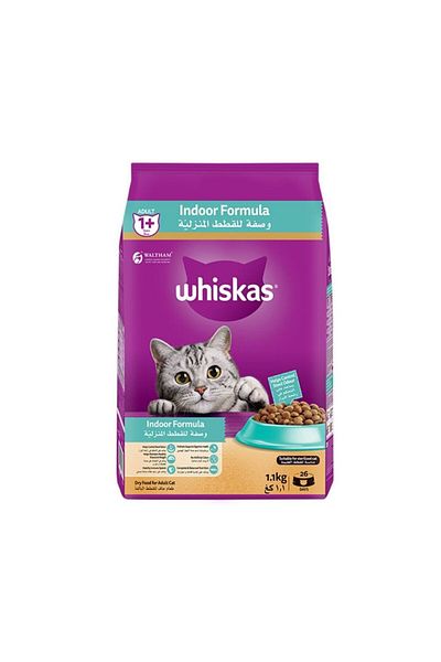 Whiskas Indoor Formula Dry Cat Food - 1.1 kg