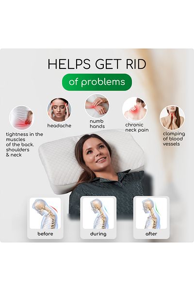 Generic Memory Foam Pillow for Sleeping, Orthopedic Cervical Pillow for Neck Pain Relief, Medium Firmness, U
