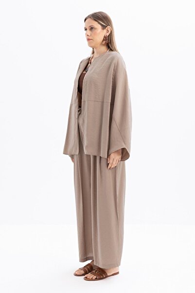 ALLDAY Μινκ-Μοντάλ Κιμονό με δαντέλα στη μέση