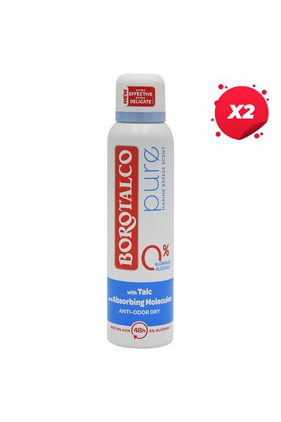 Borotalco X2 - BOROTALCO ANTIPERSPIRANT DEO 150ML PURE FRESHNESS