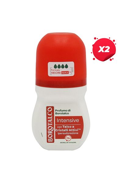 Borotalco X2 - BOROTALCO DEO ROLL ON 50ML 48H PURE INTENSIVE MICROTALC