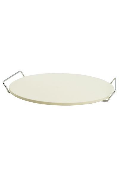 Perfect Home Pizza stone tray 33 cm with holder