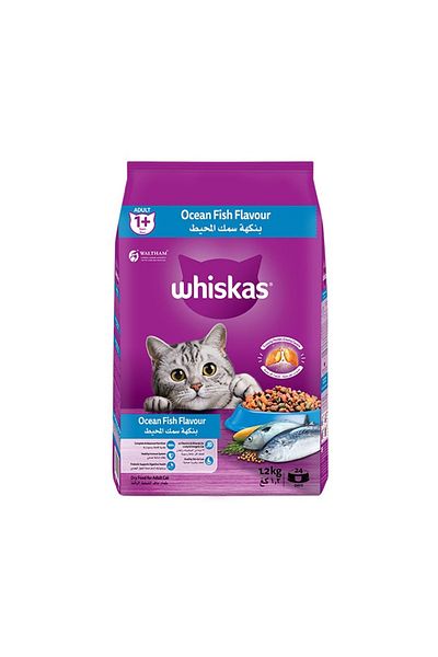 Whiskas Ocean Fish Flavour Dry Cat Food - 1.2 kg