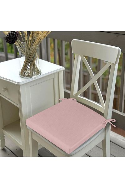 HomeBerry 6-Piece Linen Lace Chair Cushion Pink 40 X 40 cm