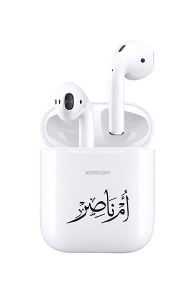 Joyroom Umm Nasser Printed Bluetooth Earbuds for iOS and Android White/Black