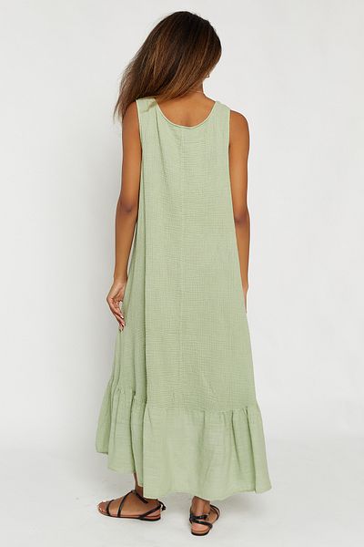 Hopoi Women's Mint Ruffle Long Dress