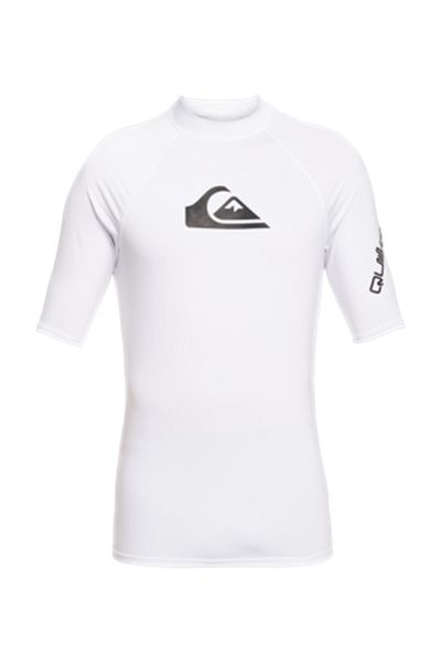 Quiksilver All Time Uv Protection Short Sleeve Adult Swimsuit Eqywr03358-White
