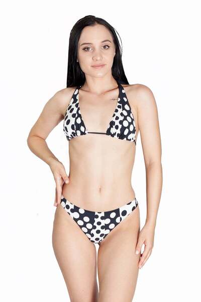 BLD by Exclusive Costum de baie dama doua piese, imprimeu black & white, DANA...