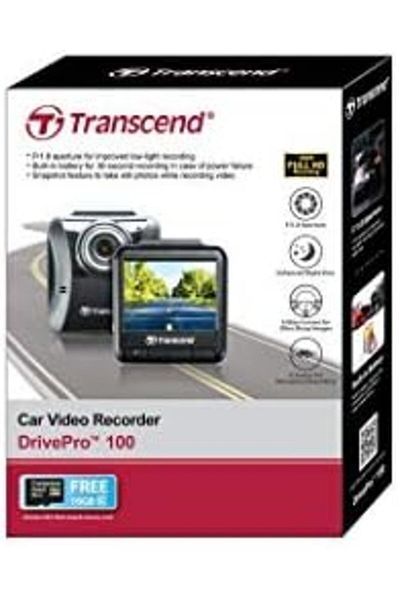 Transcend - DrivePro 100 Car Video Camera, Full HD, Model TS16GDP100M - Black
