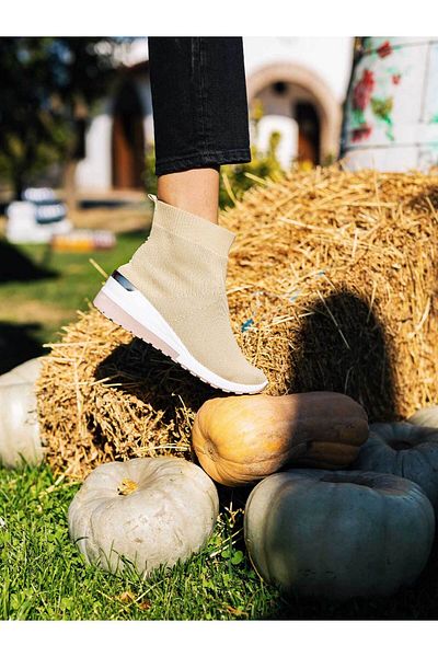 Kalapod Pantofi sport dama bej din material textil Maren
