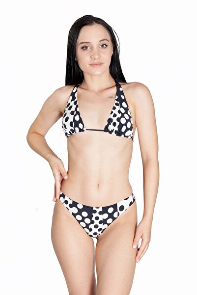 BLD by Exclusive Women's two-piece swimsuit, black & white print, DANA, BLD by Exclusive