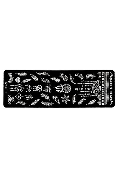 LUXORISE Placă metalică pentru ștampilarea unghiilor, stil Dreamcatcher