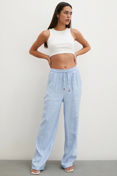 TRENDQUEL Pantaloni cu talie elastică Albastru deschis