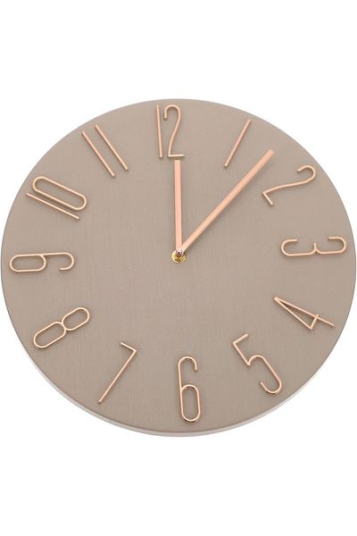 Lumely 12 In Round Wall Clock,with Fashion 3D Arabic Numerals,Accurate,Quartz Movement,Battery Operated