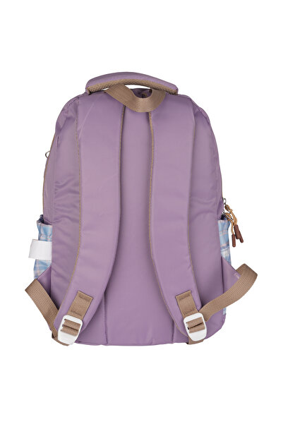 Relaxion Rlx-1395 Set of 3 Children's Primary School Bag Backpack with Pen Holder and Lunch Bag Lila